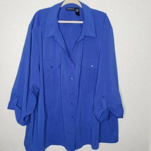 Maggie Barnes 5X 34/36 Top in Blue